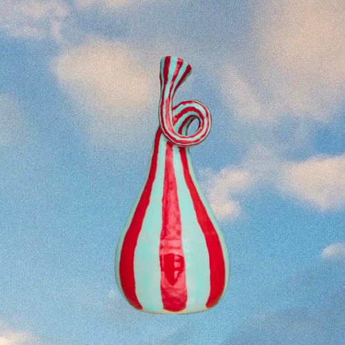 Blue | Red Twist Neck Vase